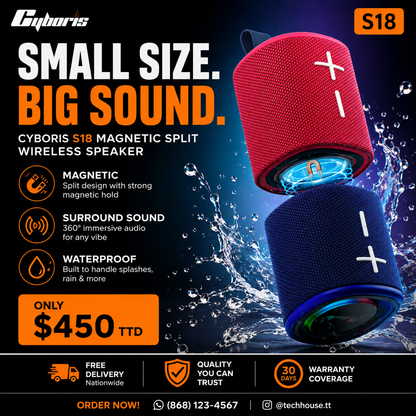 Cyboris S18 Split Speaker (MAGNETIC)